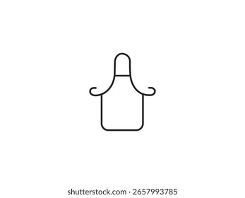 Kochschürze Ikone für Kochkunst und Kochkurse, ein modernes Minimaldesign für Food-Blogs und Restaurant-Branding mit einem sauberen Stil.