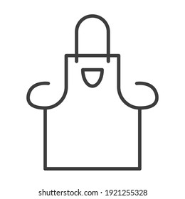 Chef's apron. Simple food icon in trendy line style isolated on white background for web apps and mobile concept. Vector Illustration. EPS10