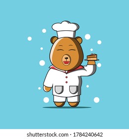 the chef's bear Kawaii Design
