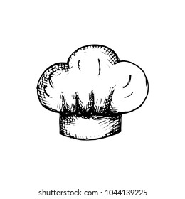 chef's cap. vector vintage sketch