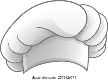 A chefs hat or chef cap cartoon icon illustration
