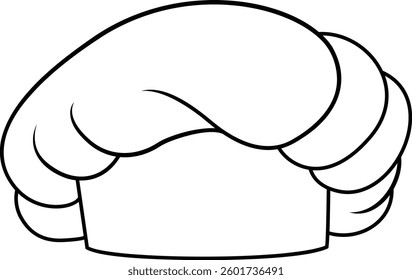 A chefs hat or chef cap cartoon icon illustration