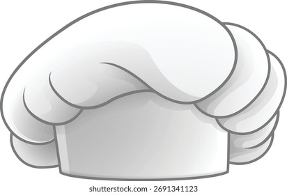 A chefs hat or chef cap cartoon icon illustration