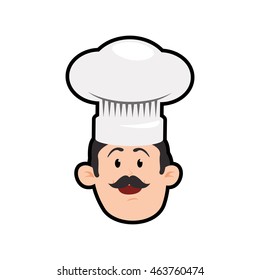 Chefs hat chef man male avatar person icon. Isolated and flat illustration. Vector graphic