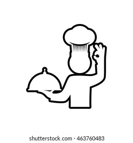 Chefs hat chef pictogram silhouette icon. Isolated and flat illustration. Vector graphic