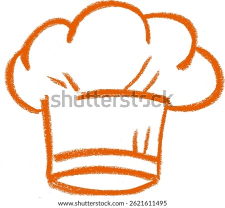 Chefs Hat Crayon Chalk Drawing Vector