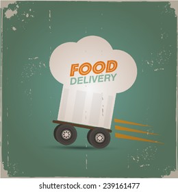 Chef's hat delivery poster