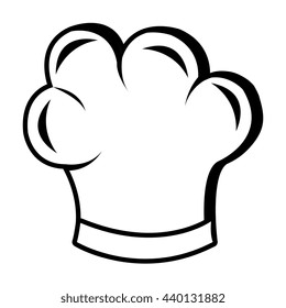 chef's hat front view over isolated background,vector illustration