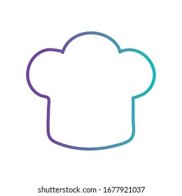 chefs con diseño de iconos en forma de gradiente Cocina Cook Comer restaurante hogar menú cena comida comida comida comida tema de comida Vector ilustración
