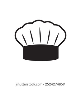 Ícone de chapéu do chefe. Preto e branco de um design de fundo clássico.