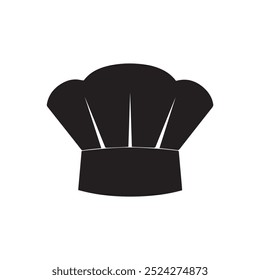 Chef's hat icon. Black and white of a classic background design.
