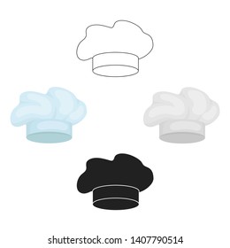 Chef's Hat icon in cartoon,black style isolated on white background. Hats symbol stock vector illustration.