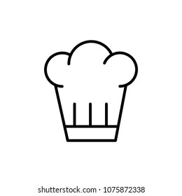 Chef's hat icon, isolated on white background