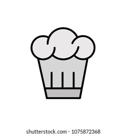 Chef's hat icon, isolated on white background