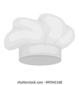 Chef's Hat icon in monochrome style isolated on white background. Hats symbol stock vector illustration.