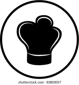 Chefs hat icon sign symbol vector chef hat illustration kitchen food & restaurant art isolated on a white background