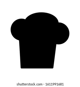 A chef's hat icon vector in flat design