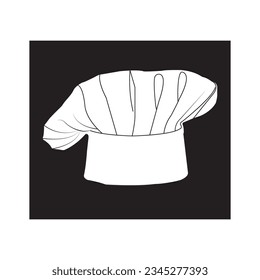 Un diseño simple del vector del icono del sombrero del chef