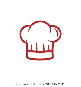Chef's hat icon with white band Vector