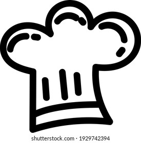 Sombrero de chef, ilustración, vector sobre fondo blanco.