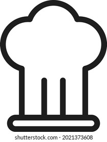 Sombrero de chef, ilustración, vector sobre un fondo blanco.