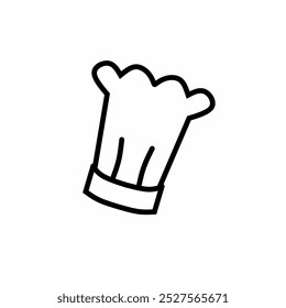 chef's hat, isolated on white, vector illustration