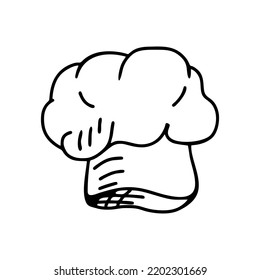 Chef's hat. Isolated sign on a white background.