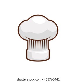 Chefs hat kitchen restaurant icon. Isolated and flat illustration. Vector graphic