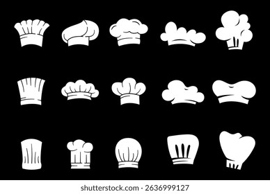 chefs hat line art vector illustration