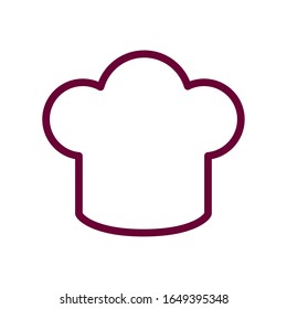 chefs hat line style icon design, Cook kitchen Eat food restaurant home menu dinner lunch cooking and meal theme Vector illustration