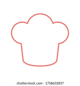 chefs hat line style icon design, food eat restaurant and menu theme Vector illustration