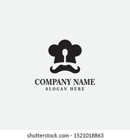 Chef's hat logo design template - vector