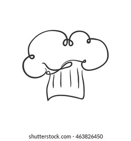 Chefs hat menu kitchen restaurant icon. Isolated and flat illustration. Vector graphic
