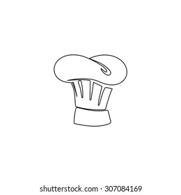 Chefs Hat Outline Black Simple Vector Stock Vector (Royalty Free ...