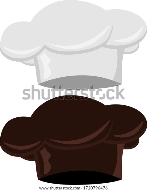 Chef\'s hat. Set of two chef hats on a white\
isolated background.