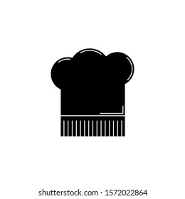 chef's hat silhouette. Vector kitchen tool illustration for design and web.