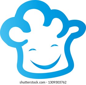 Chef's hat with smile logo