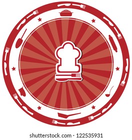 Chefs hat sticker vector design