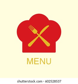 Chef's hood icon with menu
