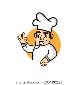 Chef's illustration for installation of restaurant logos and food and drink logos for installation of restaurant logos and food and drink logos