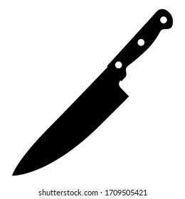 chef's kitchen knife in black and white
