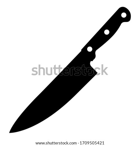 chef's kitchen knife in black and white