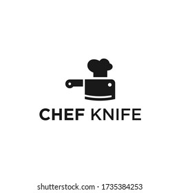 Chef's knife logo. blade icon