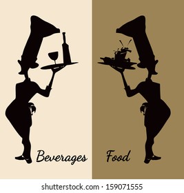 Chefs' silhouettes