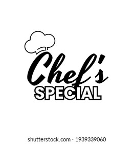 Chef's Special Logo Icon Label Design Vector