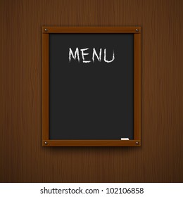 chef's suggestion - classical blackboard with chalk