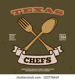 Chefs Vintage T-shirt graphics print vector illustration