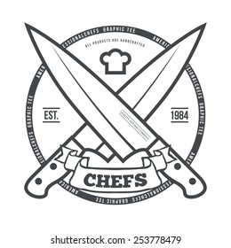 Chefs Vintage T-shirt graphics print vector illustration