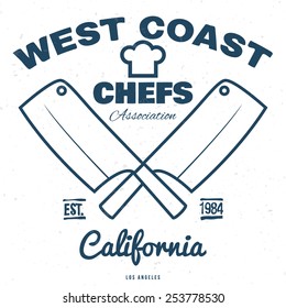 Chefs Vintage T-shirt graphics print vector illustration