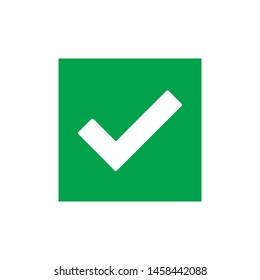 Chek Icon . Cheked. Green icon - vector